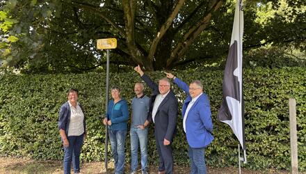 Links naar rechts: Gilberte Muls, Tania Roskams, Davy Suffeleers, Bart Nevens en Patrick Van Dijck